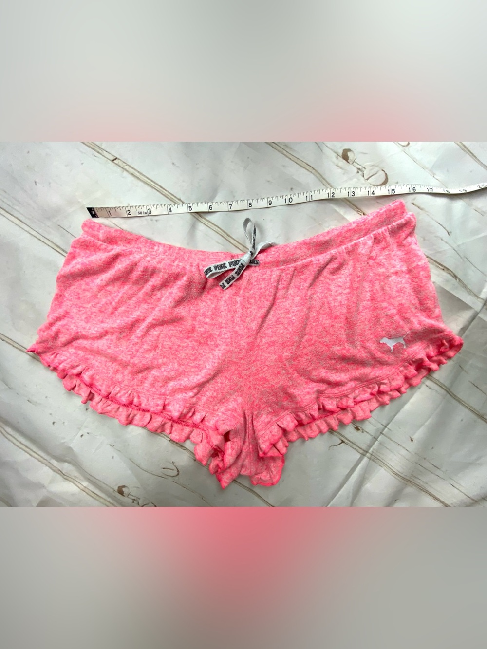 Victoria’s Secret Pink Ruffle Hem Lounge Shorts